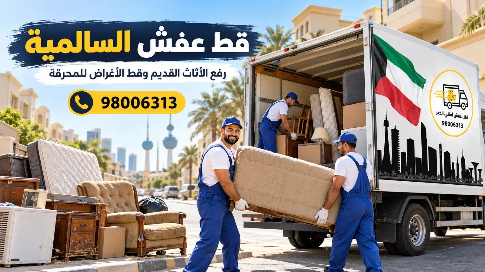 قط عفش السالمية أماني الخير لرفع الأثاث القديم وقط الأغراض