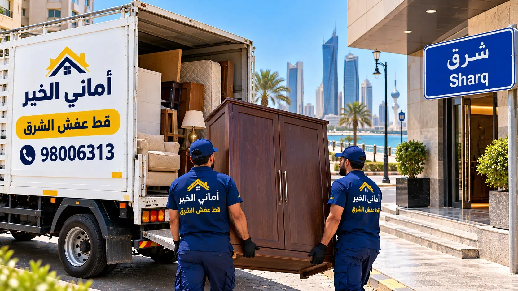 إخلاء العفش القديم من مباني الشرق إخراج كبت وأثاث قديم من مبنى في الشرق مع عمال أماني الخير